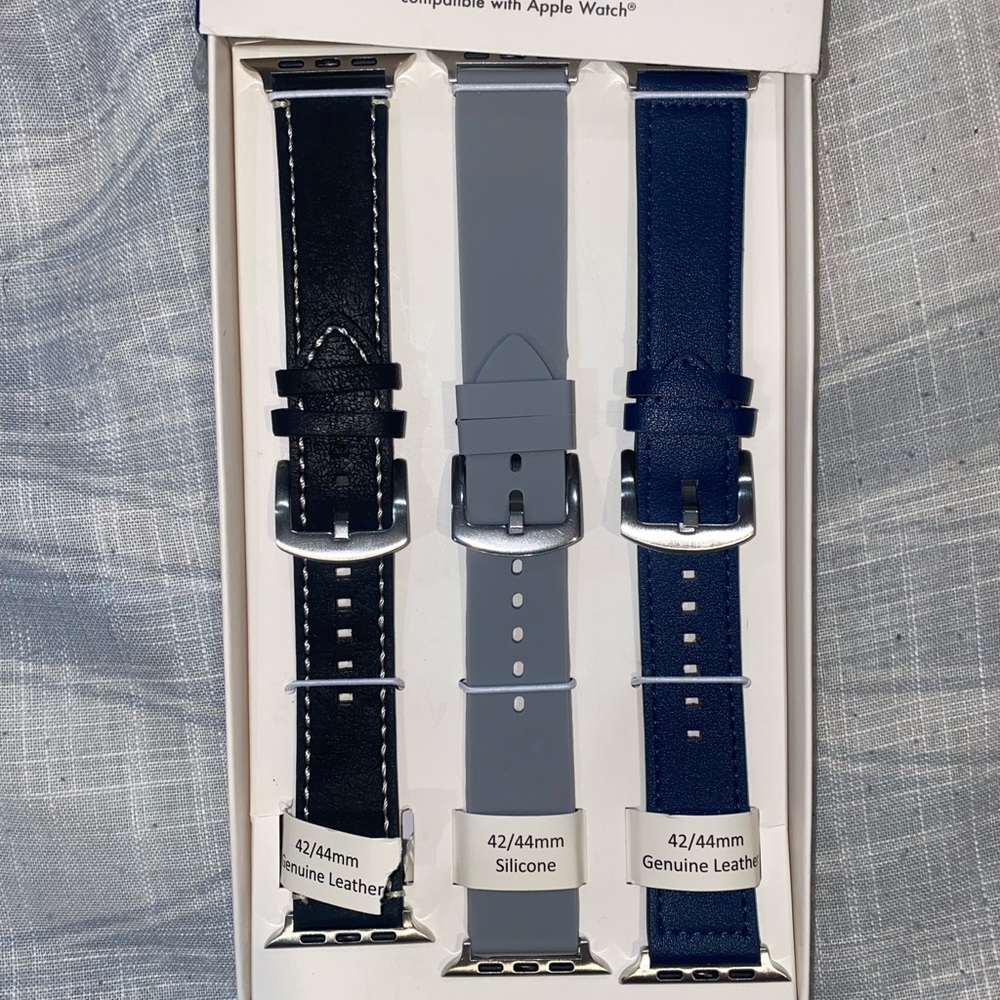 Apple Watch genuine leather/silicone 42/44mm bands